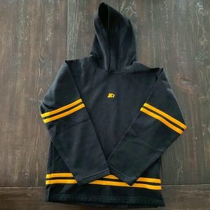 STARTER  ●  Black and Yellow Striped Boy's Hoodie